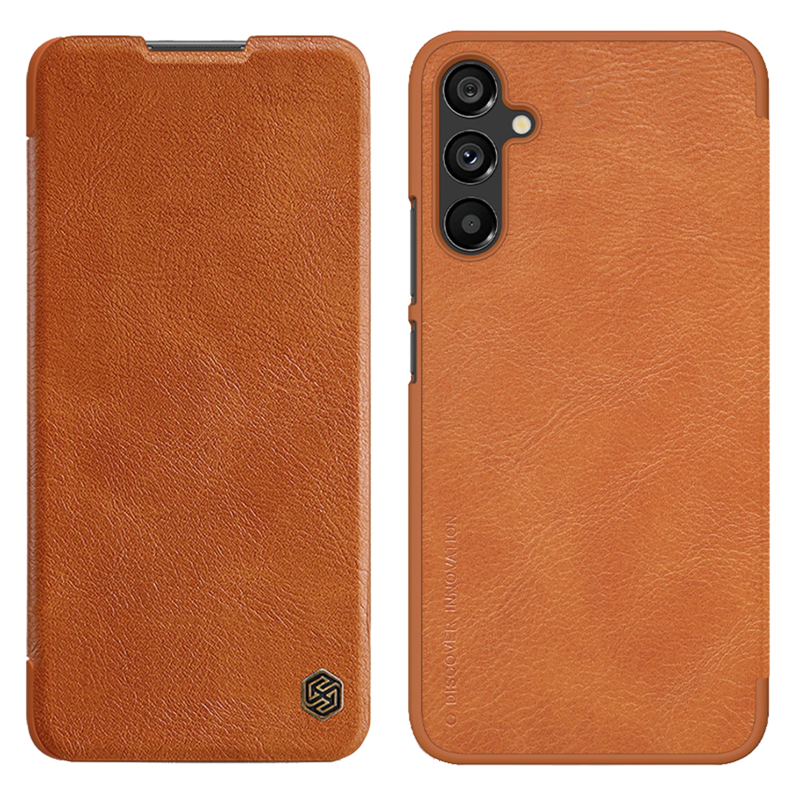 NILLKIN Qin Series for Samsung Galaxy A34 5G PU Leather PC Phone Case Drop-proof Cover with Card Slots NILLKIN Qin Series for Samsung Galaxy A34 5G PU Leather PC Phone Case Drop-proof Cover with Card Slots